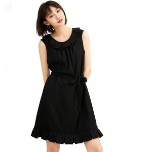 Merona Black Ruffle Mini Dress